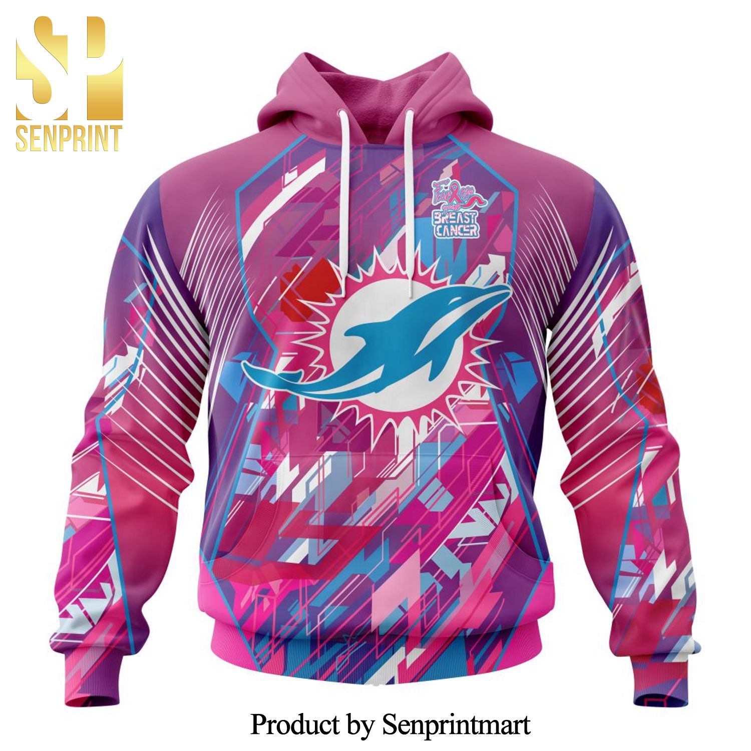 NFL Miami Dolphins For Sport Fans I Pink I Can Fearless Again Breast Cancer All Over Printed Shirt