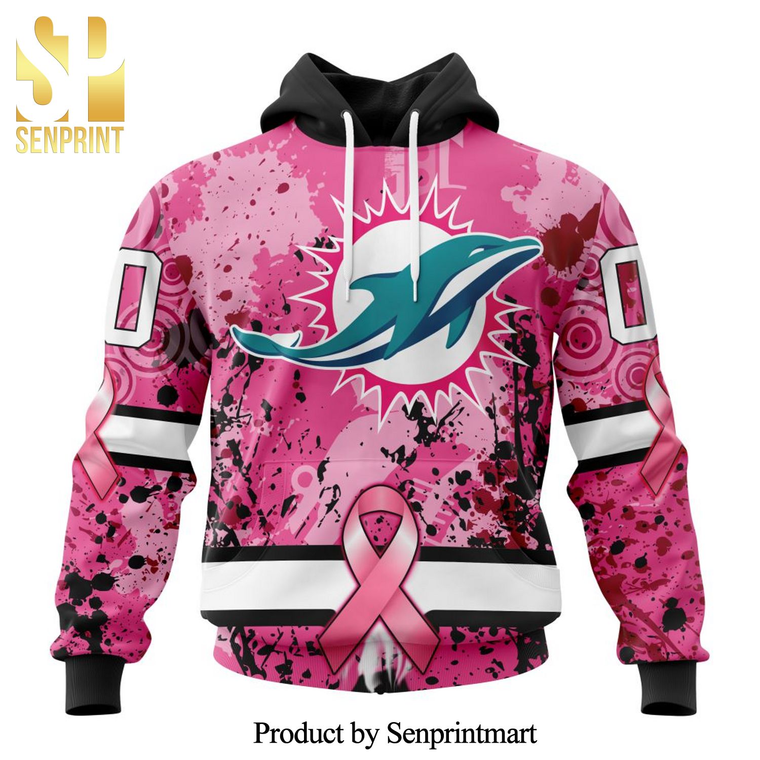 NFL Miami Dolphins Specialized Version In October We Wear Pink Breast Cancer All Over Printed Shirt