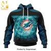 NFL Miami Dolphins Version Camo Realtree Hunting All Over Printed Shirt