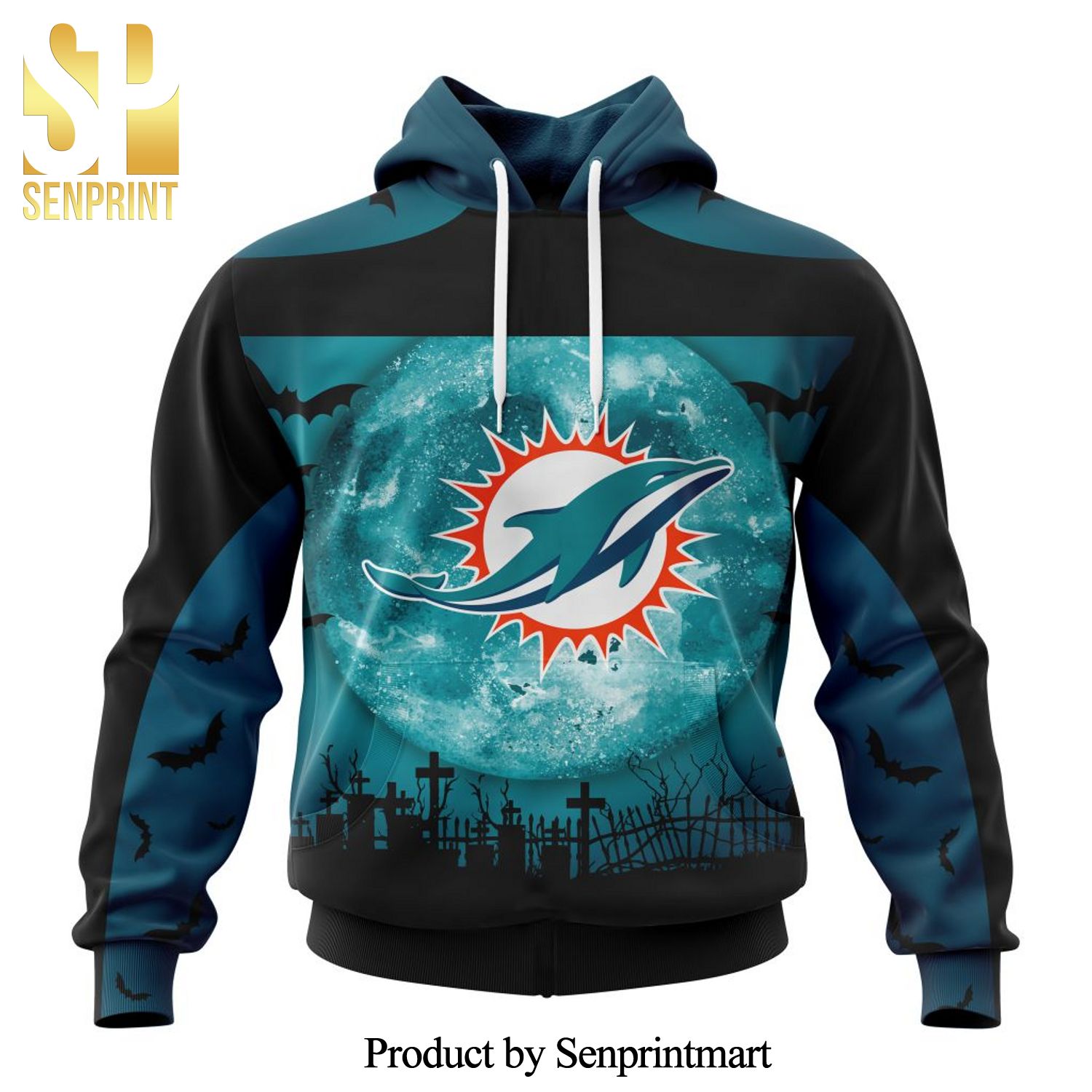 NFL Miami Dolphins Version Halloween All Over Printed Shirt