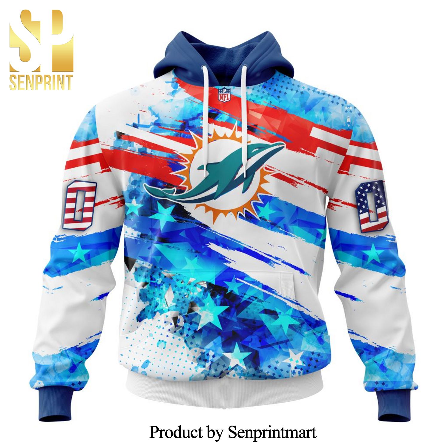 NFL Miami Dolphins With Concept For Independence Day All Over Printed Shirt