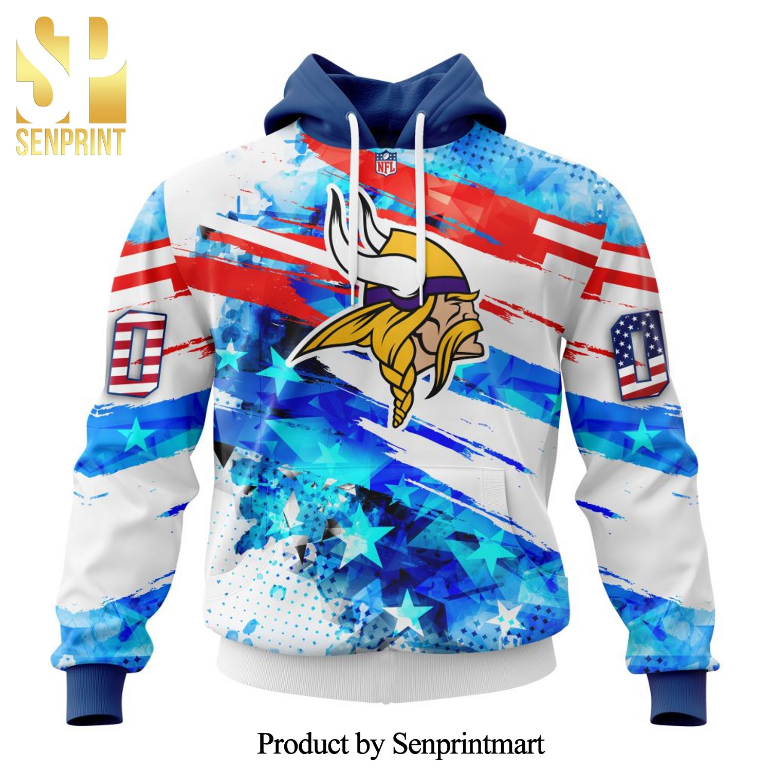 NFL Minnesota Vikings With Concept For Independence Day All Over Printed Shirt