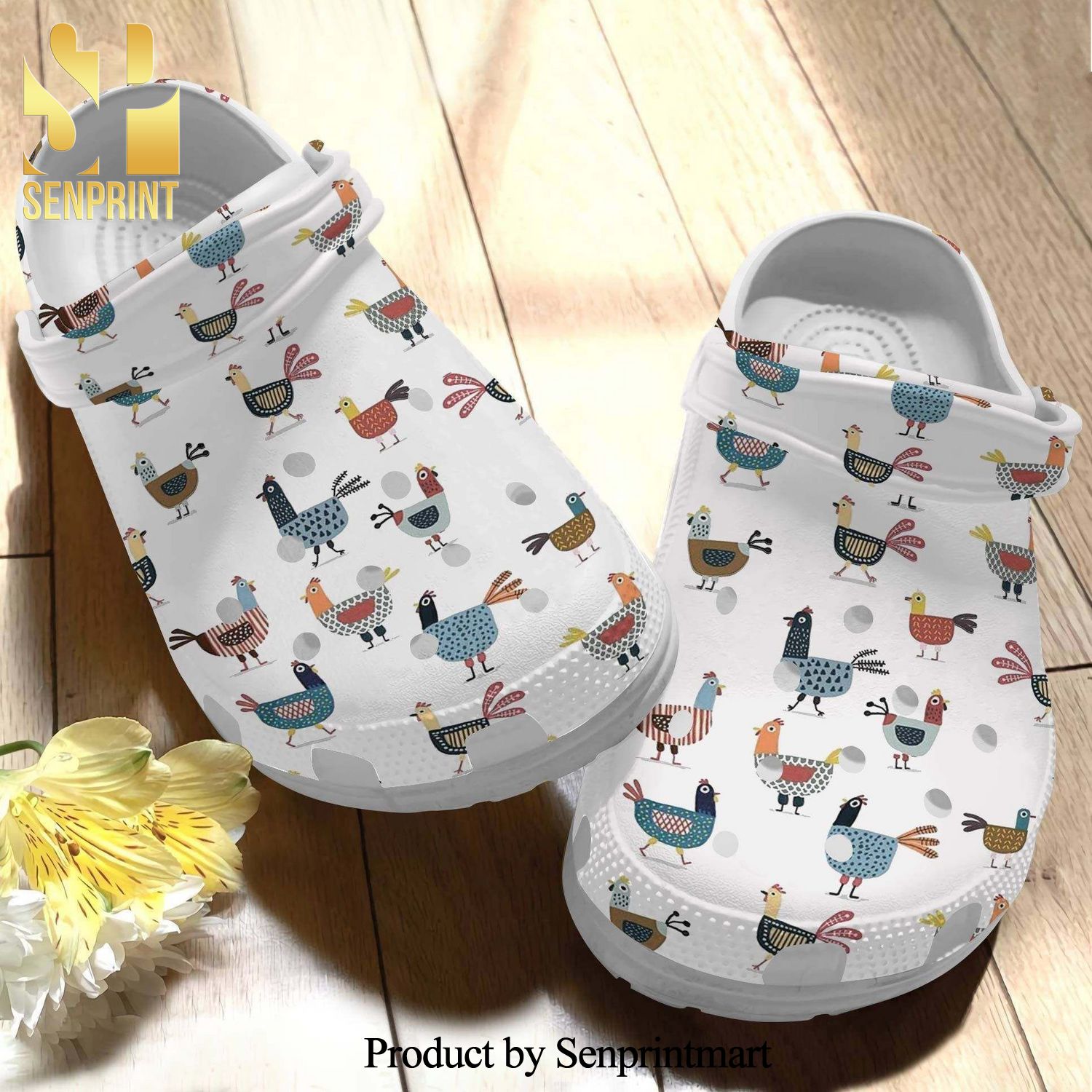 Chicken Art Funny 16 Gift For Lover 3D Crocs Classic