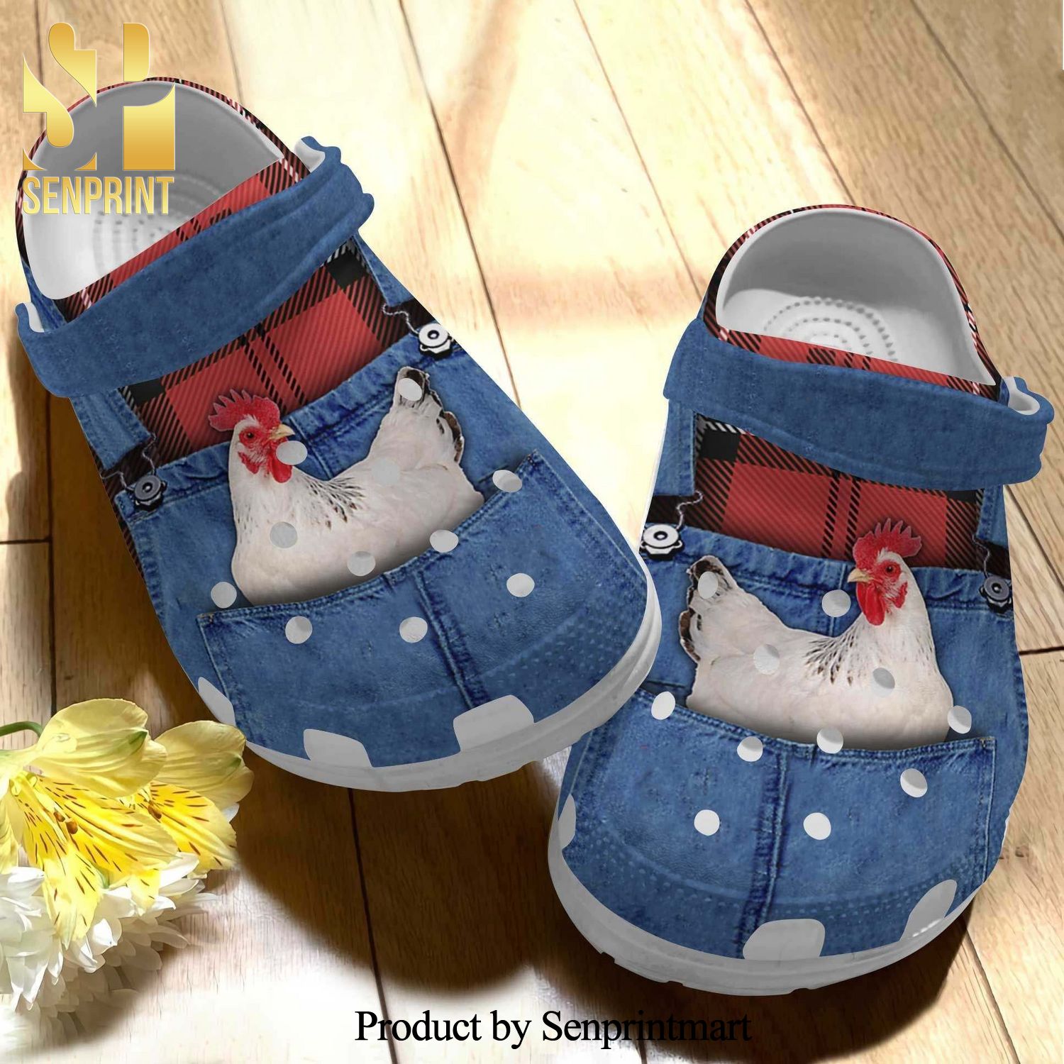 Chicken In Jean Gift For Lover 3D Unisex Crocs Crocband Clog