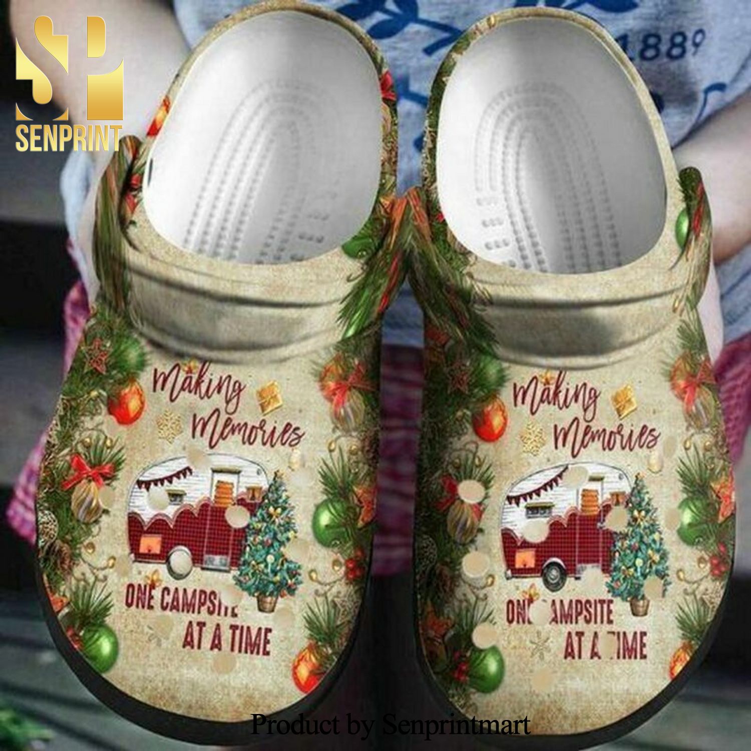 Christmas Camper Van Camping 3 Personalized Gift For Lover 3D Crocs Classic