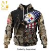 NFL Pittsburgh Steelers Version Hunting Camo All Over Printed Shirt