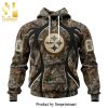 NFL Pittsburgh Steelers Version Camo Realtree Hunting All Over Printed Shirt