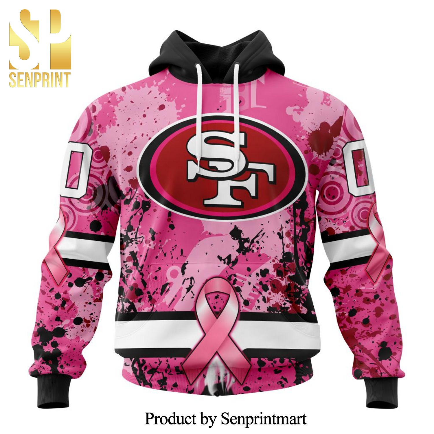 NFL San Francisco 49ers Specialized Version In October We Wear Pink Breast Cancer All Over Printed Shirt