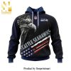 NFL San Washington Football Team Personalized Name And Number With United States Flag All Over Printed Shirt