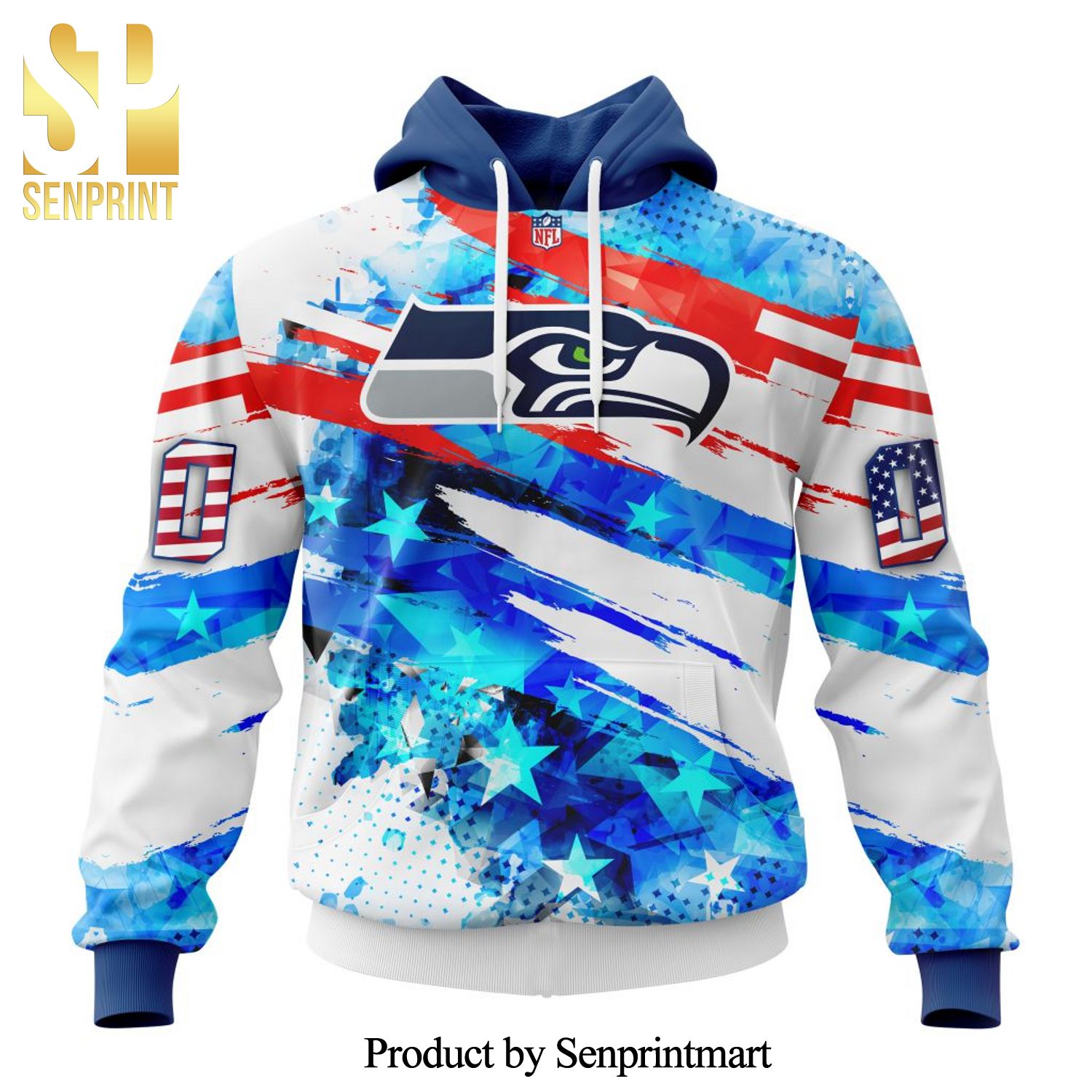 NFL Seattle Seahawks With Concept For Independence Day All Over Printed Shirt
