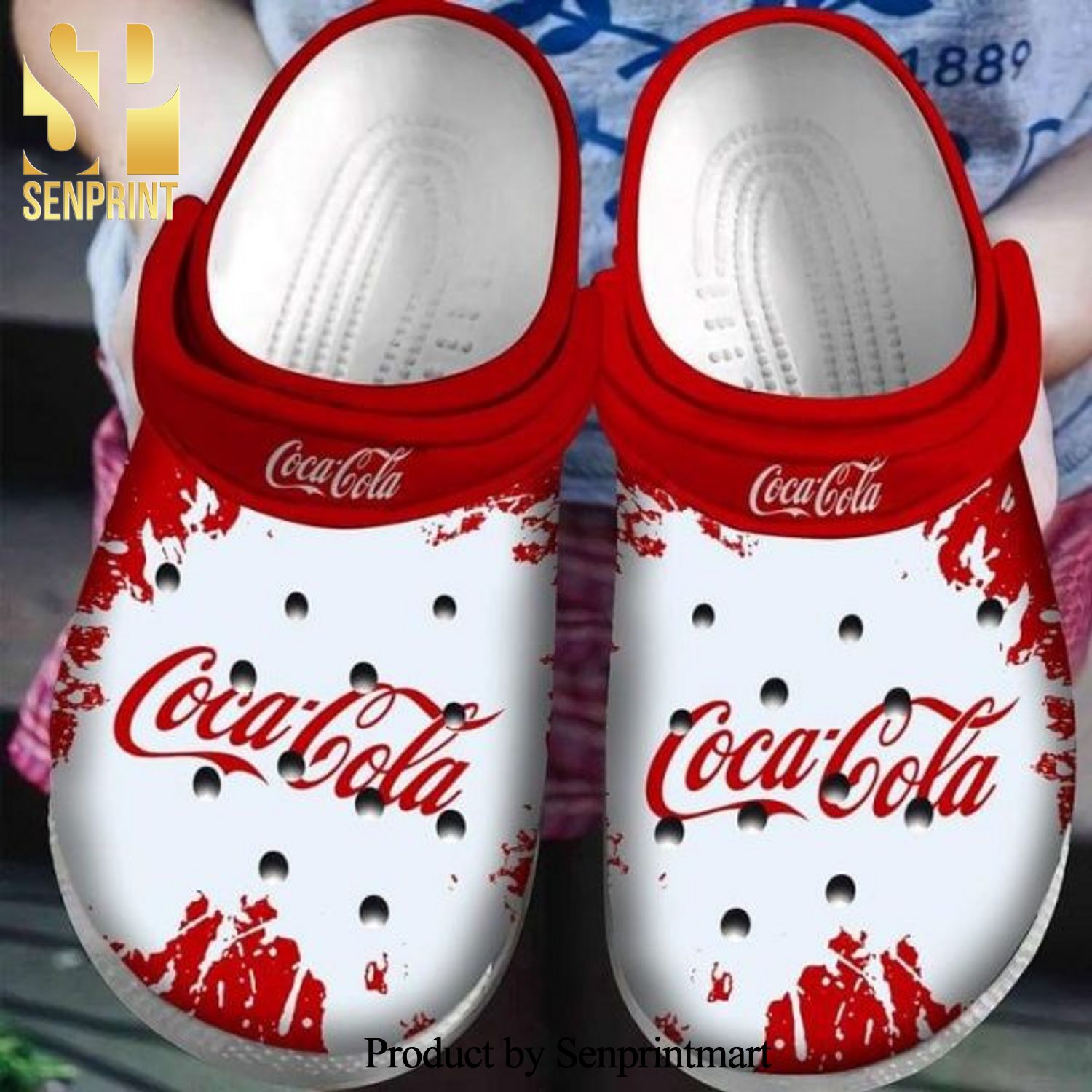 Coca Cola Crocband Clogs Gift Idea All Over Printed Crocs Unisex Crocband Clogs