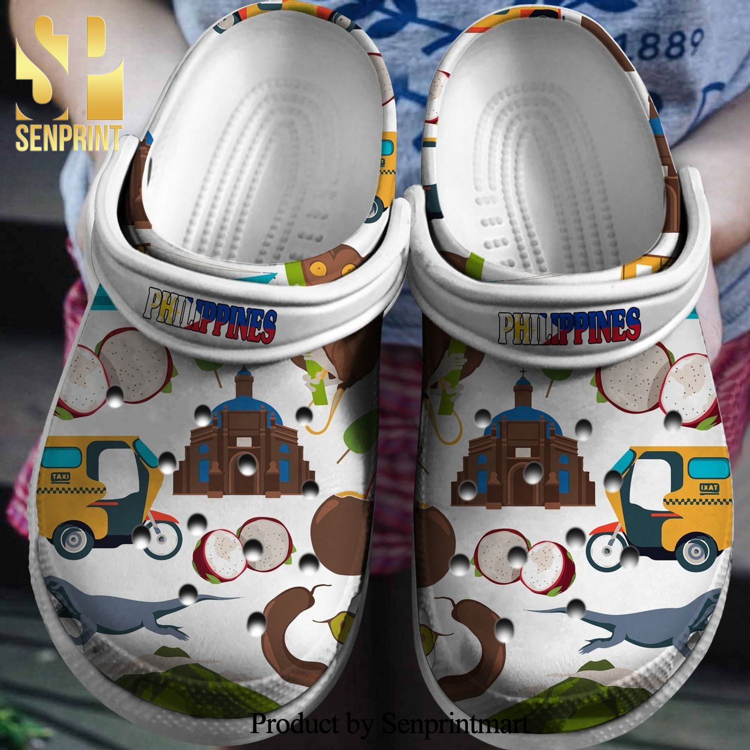 Colorful Symbols Of Filipino For Men And Women Gift For Fan Classic Water Crocs Sandals