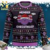 Meowy Black Cat Knitted Ugly Christmas Sweater