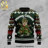 Meowy Catmas Christmas Tree Knitted Ugly Christmas Sweater