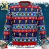 Midlife Teenage Mutant Ninja Turtles Crisis Eating Pizza Knitted Ugly Christmas Sweater