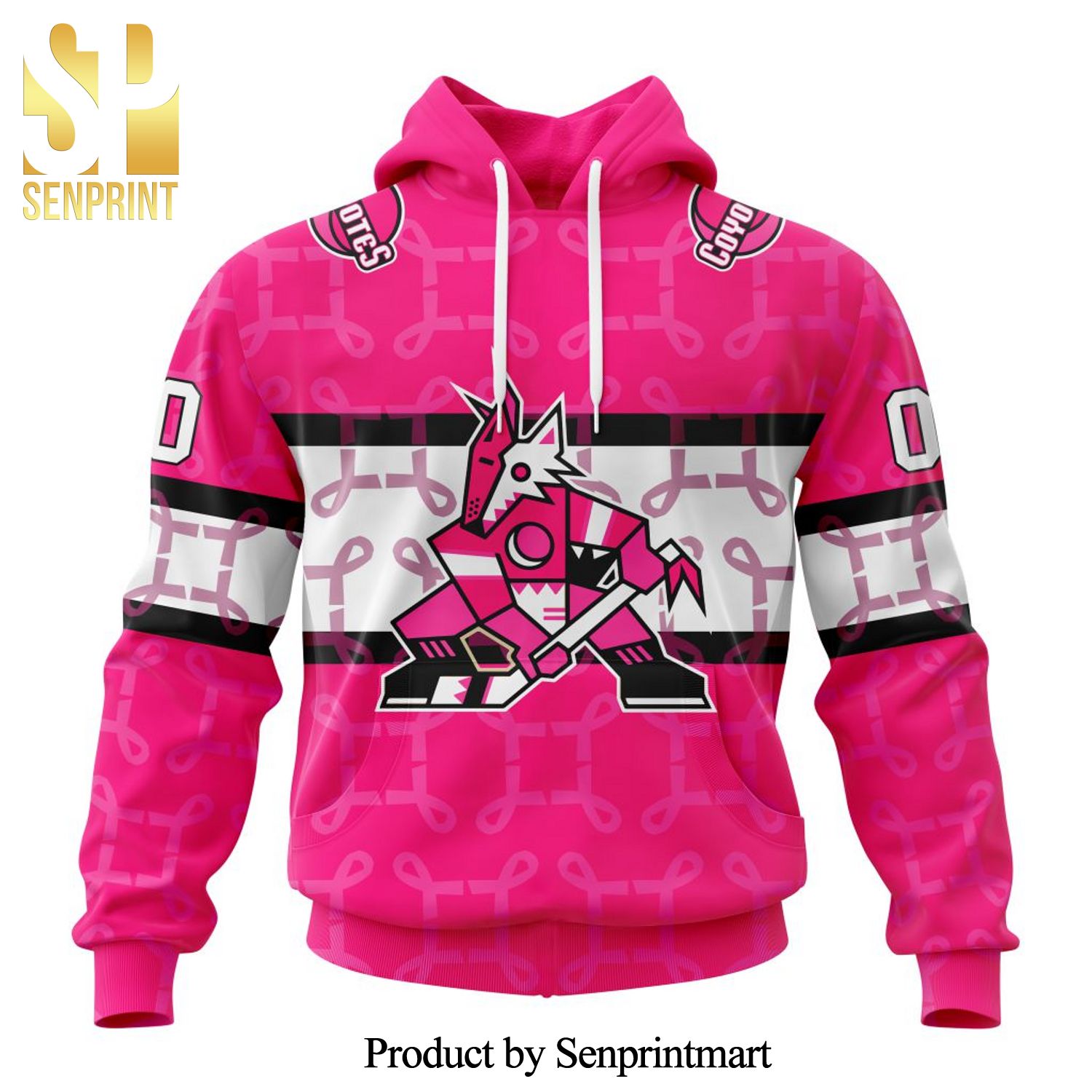 NHL Arizona Coyotes Version In October We Wear Pink Breast Cancer All Over Printed Shirt