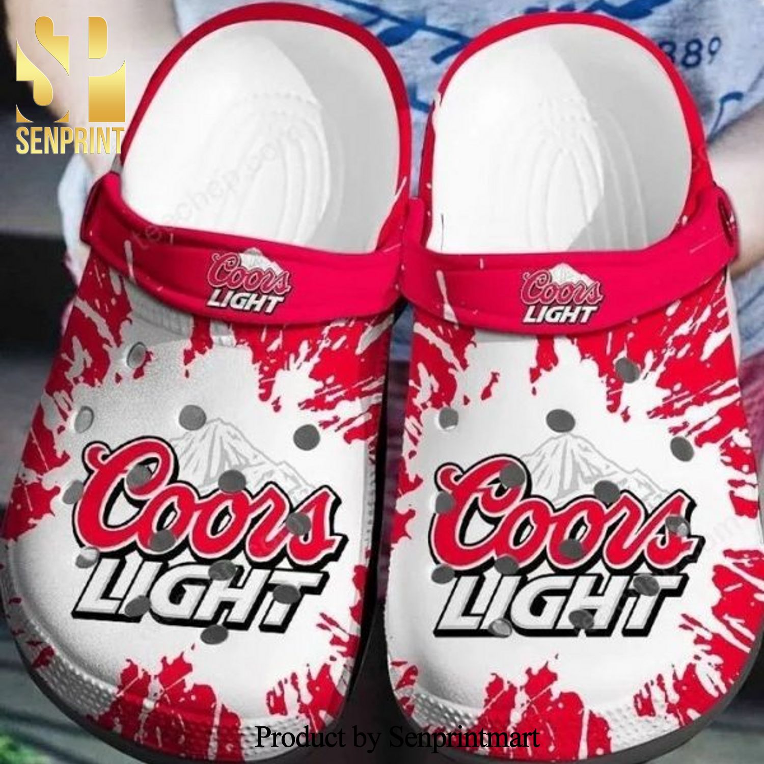 Coors Light Beer Crocband Clogs Gift Idea All Over Printed Unisex Crocs Crocband Clog