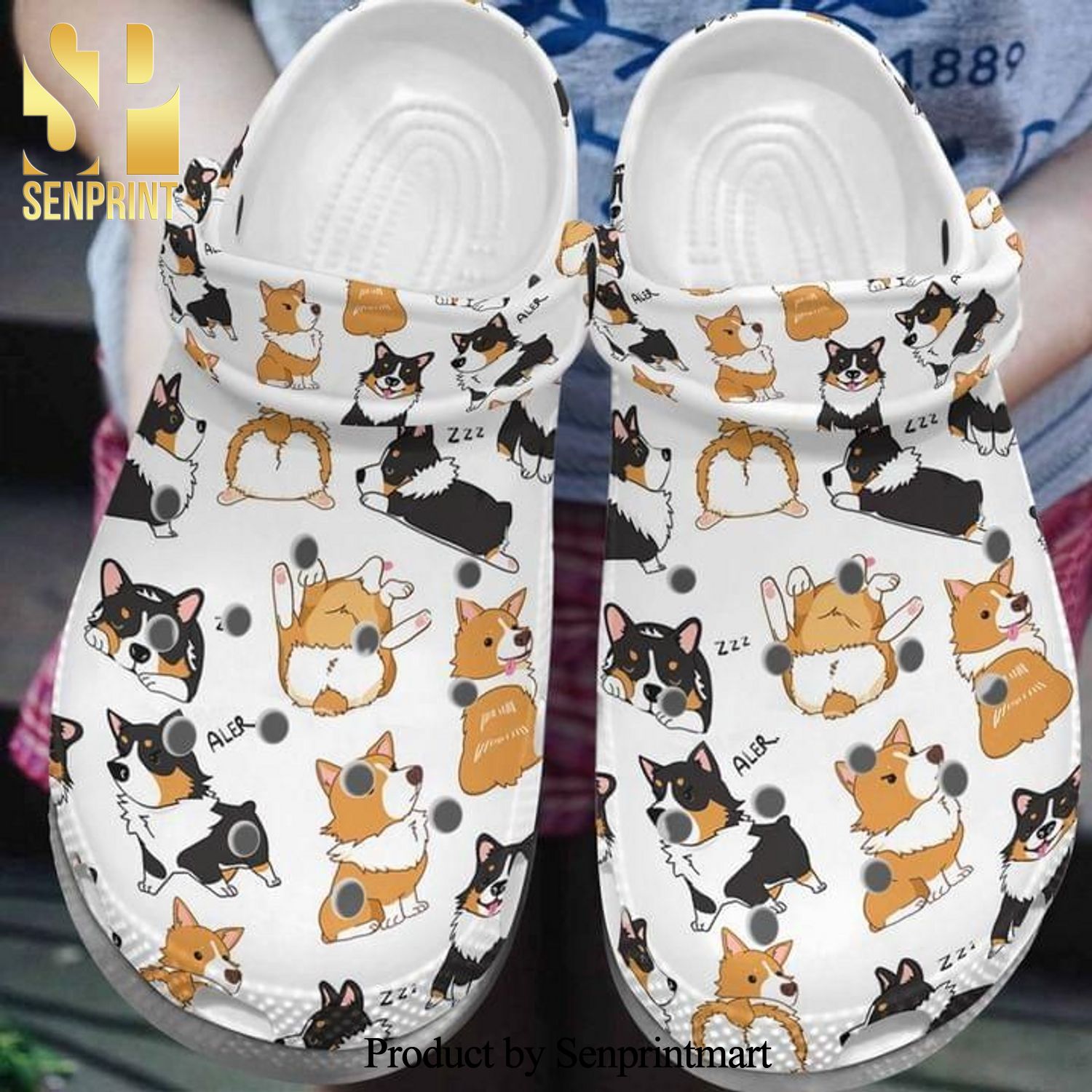 Corgi Dog Cute Gift For Loverar Hypebeast Fashion Crocs Sandals