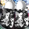 Cow black and white 3D Crocs Sandals