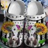 Cow Flowers Full Printed Crocs Sandals