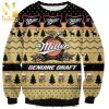 Miller Genuine Draft Snowflake Christmas Pattern Knitted Ugly Christmas Sweater