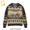 Miller High Life Beer Knitted Ugly Christmas Sweater