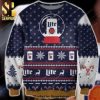 Miller High Life Pine Tree Pattern Knitted Ugly Christmas Sweater