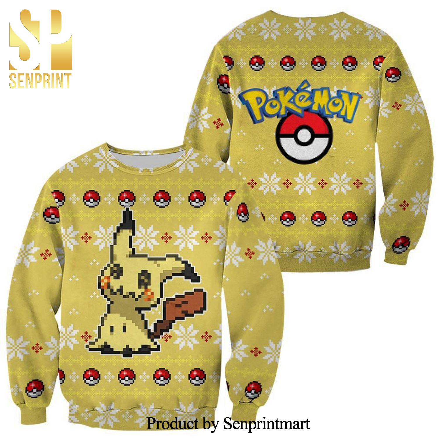 Mimikyu Pokemon Knitted Ugly Christmas Sweater