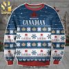 Molson Canadian Beer Snowflake Pattern Knitted Ugly Christmas Sweater – Blue