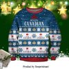 Molson Canadian Beer Snowflake Pattern Knitted Ugly Christmas Sweater – Blue