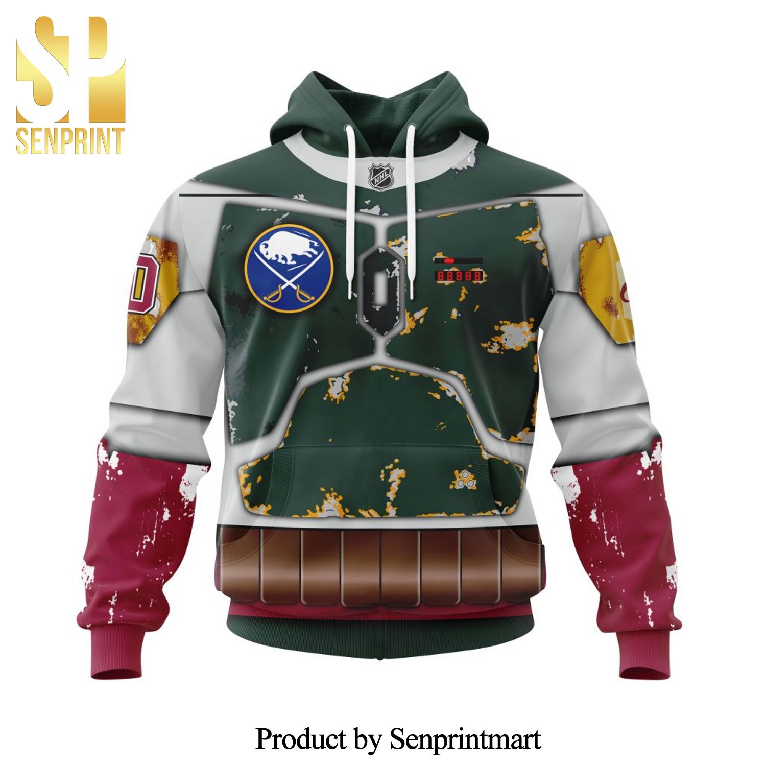 NHL Buffalo Sabres X Boba Fett’s Armor For Star Wars Fourth Of July All Over Printed Shirt