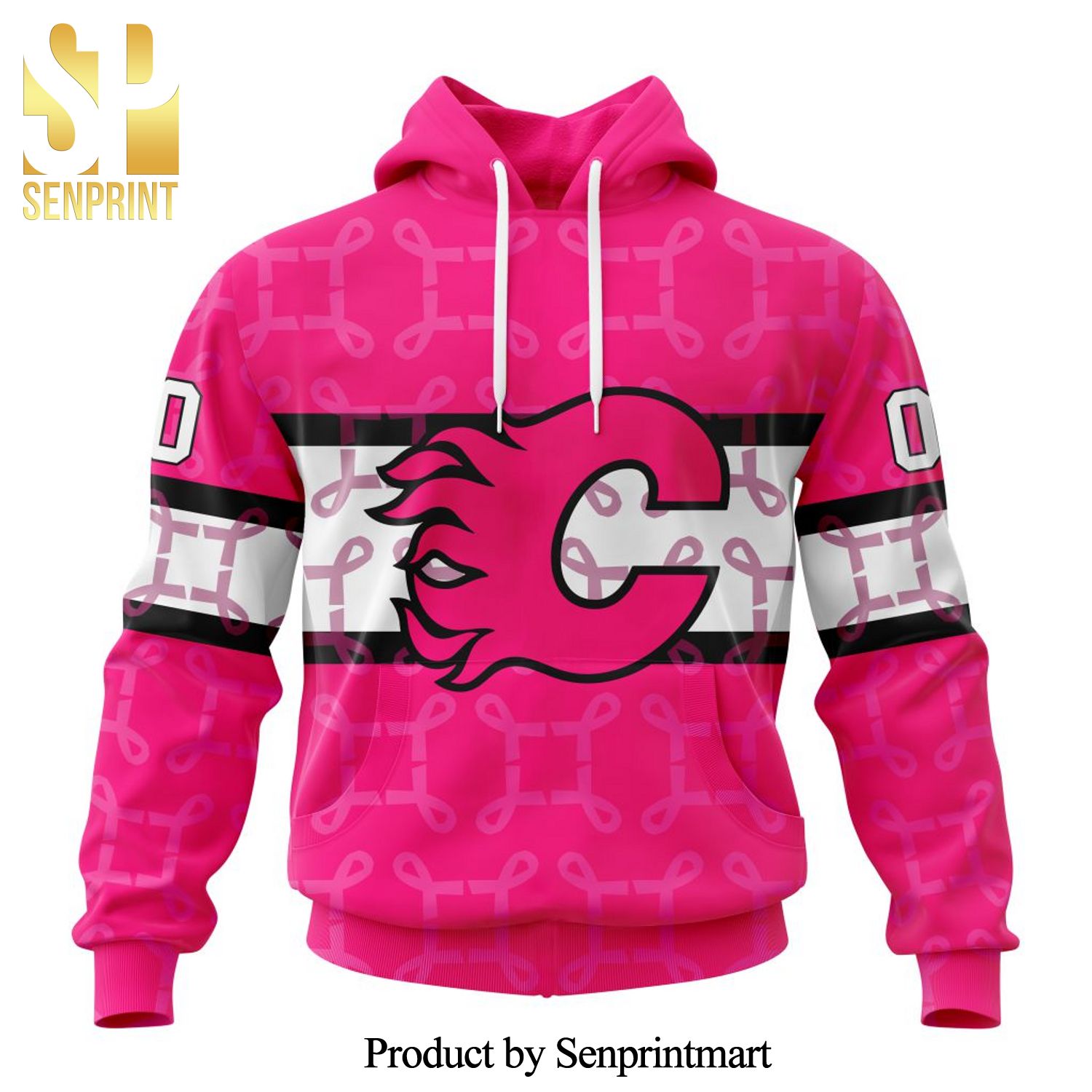 NHL Calgary Flames Version In October We Wear Pink Breast Cancer All Over Printed Shirt