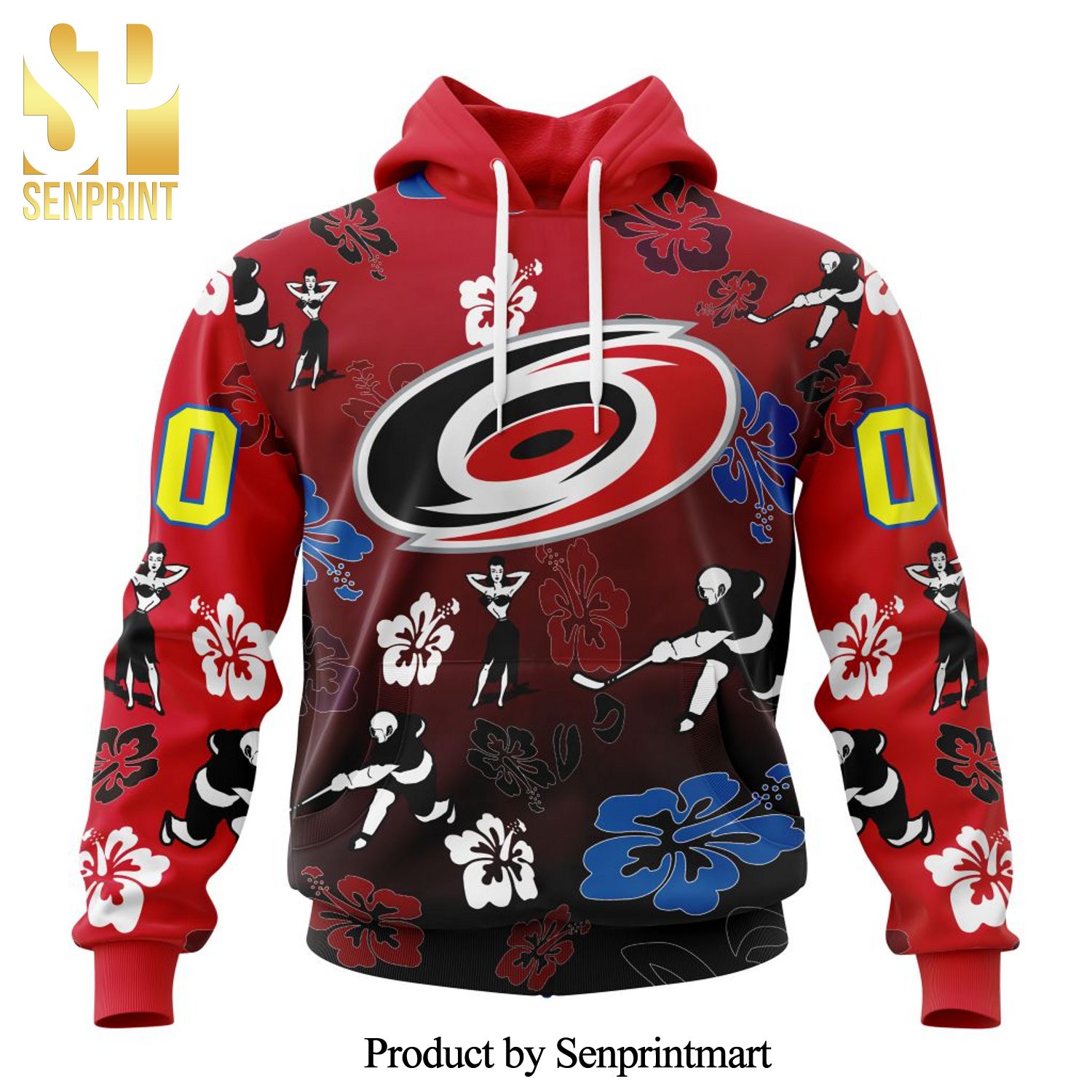 NHL Carolina Hurricanes X Hawaii Design For Hawaiia All Over Printed Shirt