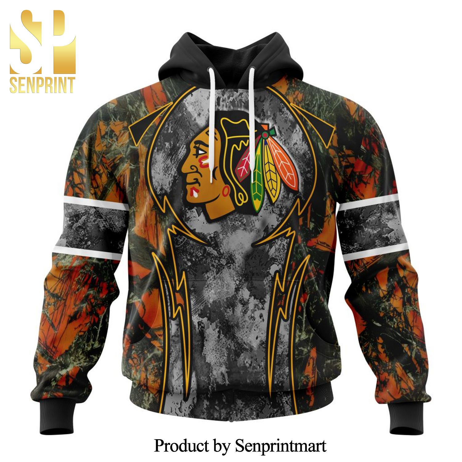 NHL Chicago BlackHawks Version Camo Concepts For Hungting In Forest All Over Printed Shirt