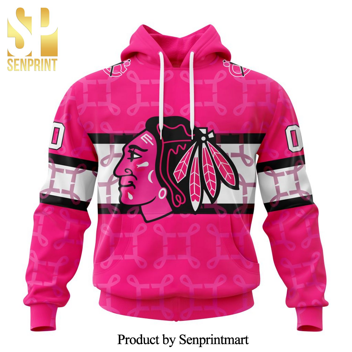 NHL Chicago BlackHawks Version In October We Wear Pink Breast Cancer All Over Printed Shirt