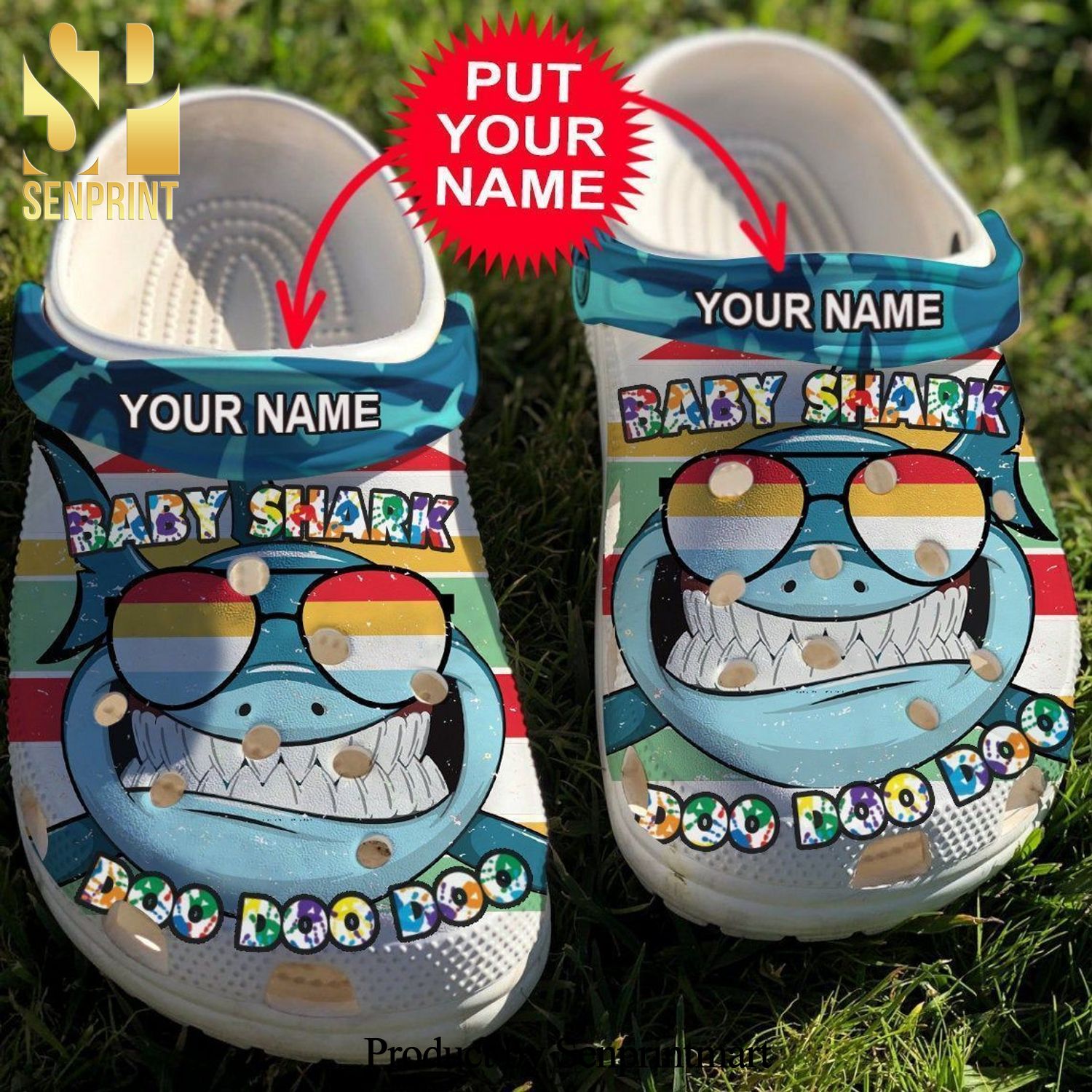 Custom Name Baby Shark Do Crocs Crocband