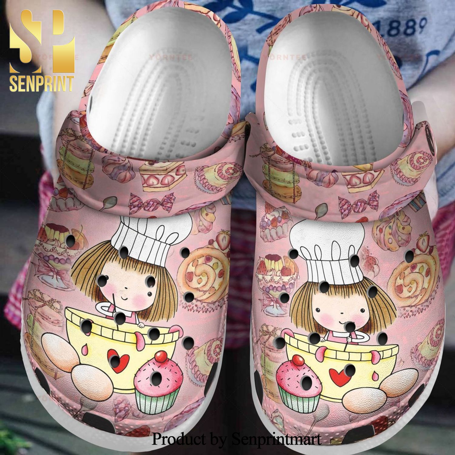 Custom Name Baking Girl Gift For Lover Full Printing Crocs Unisex Crocband Clogs