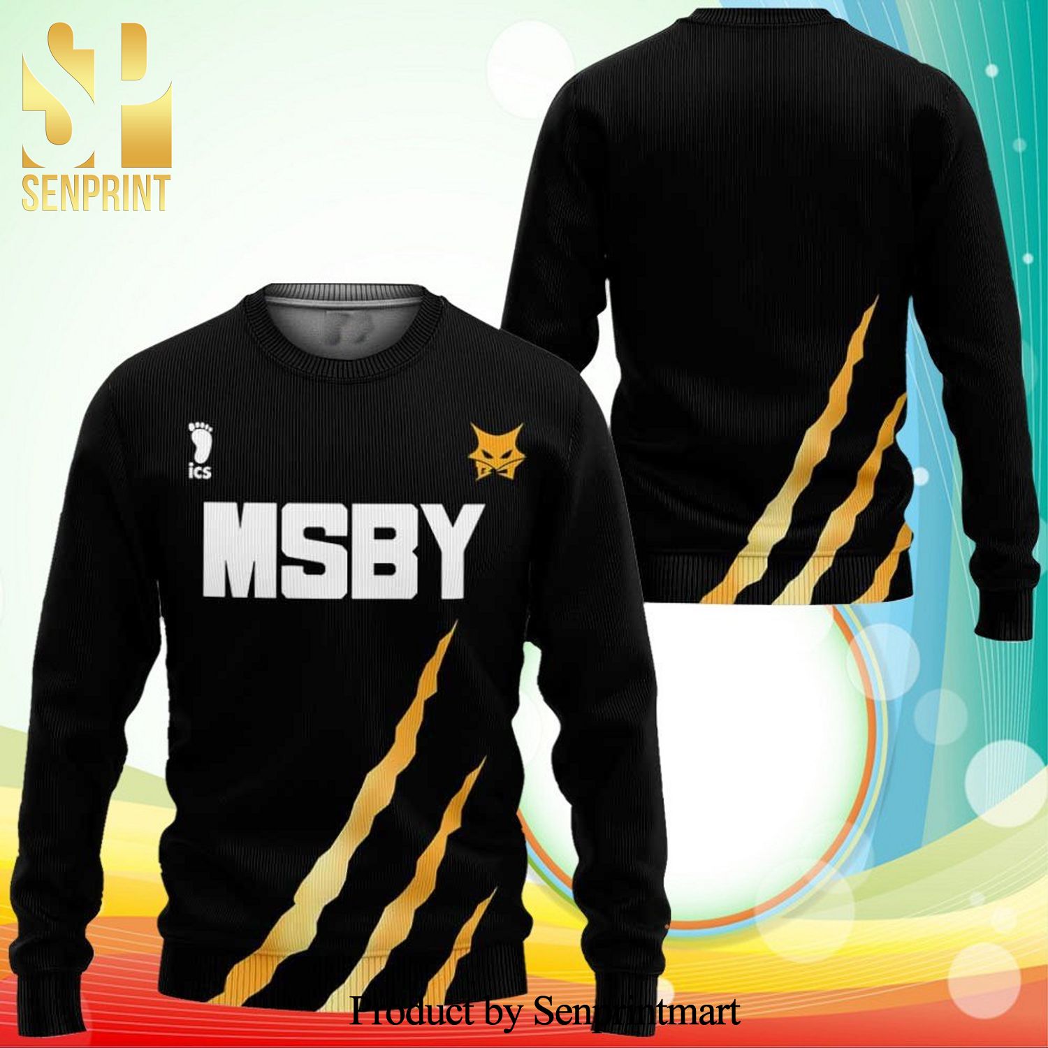 Msby Black Jackal Uniform Haikyuu Manga Anime Knitted Ugly Christmas Sweater