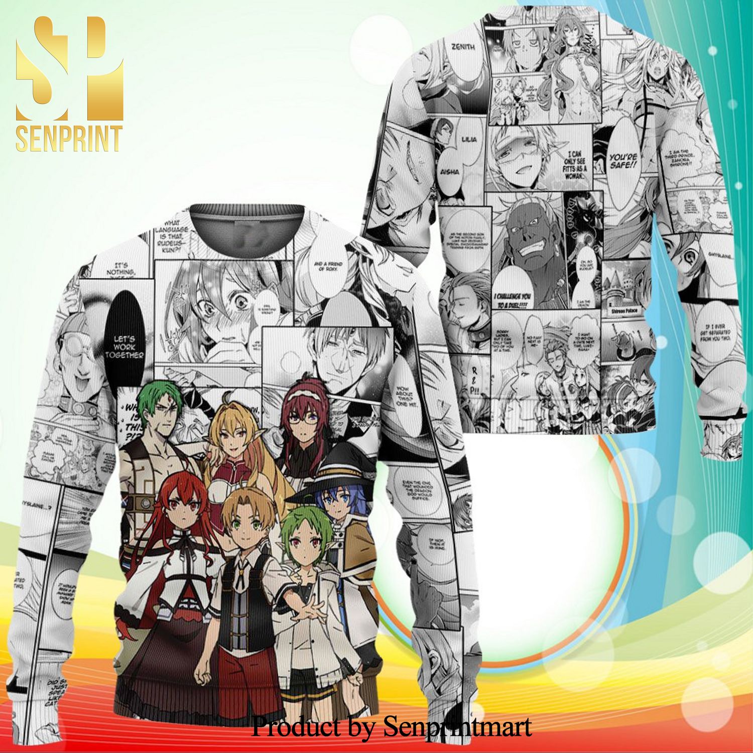 Mushoku Tensei Manga Anime Knitted Ugly Christmas Sweater