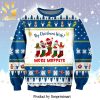 My Drinking Team Has A Bowling Problem Snowflake Pattern Knitted Ugly Christmas Sweater – Black