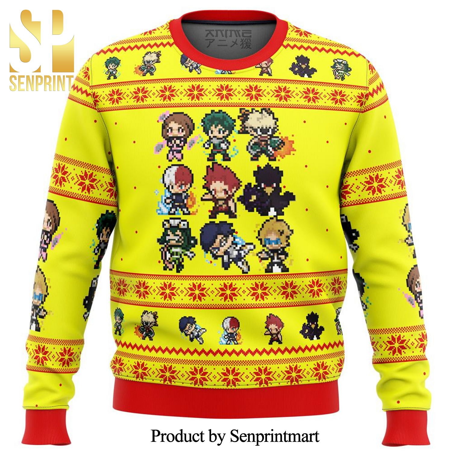 My Hero Academia Boku No Students Anime Manga Knitted Ugly Christmas Sweater