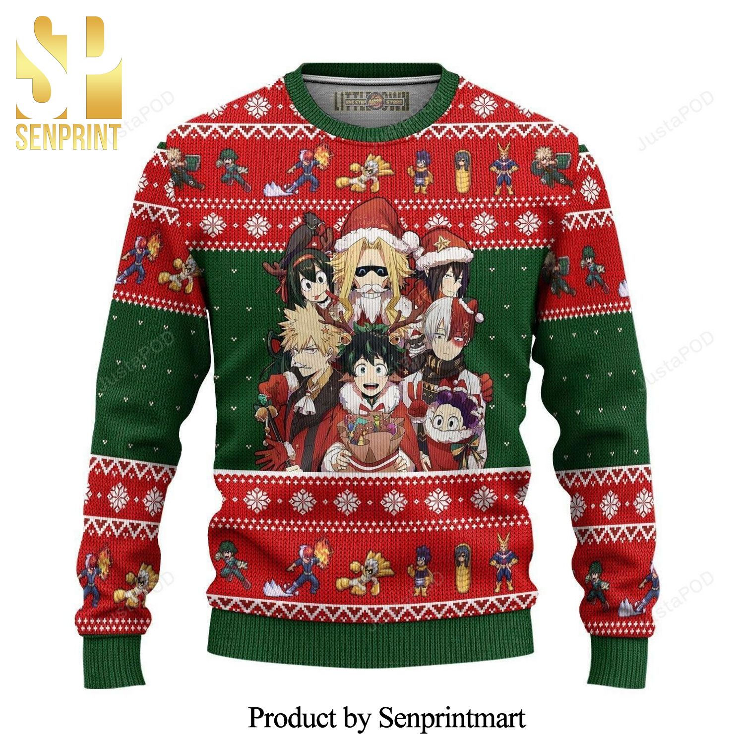 My Hero Academia Characters Manga Anime Knitted Ugly Christmas Sweater