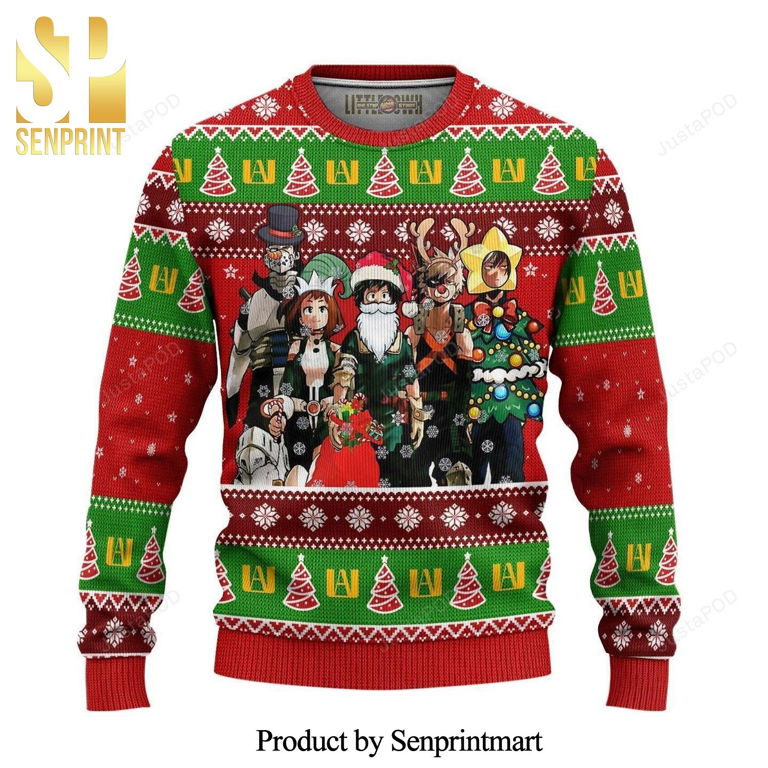 My Hero Academia Xmas Cosplay Knitted Ugly Christmas Sweater