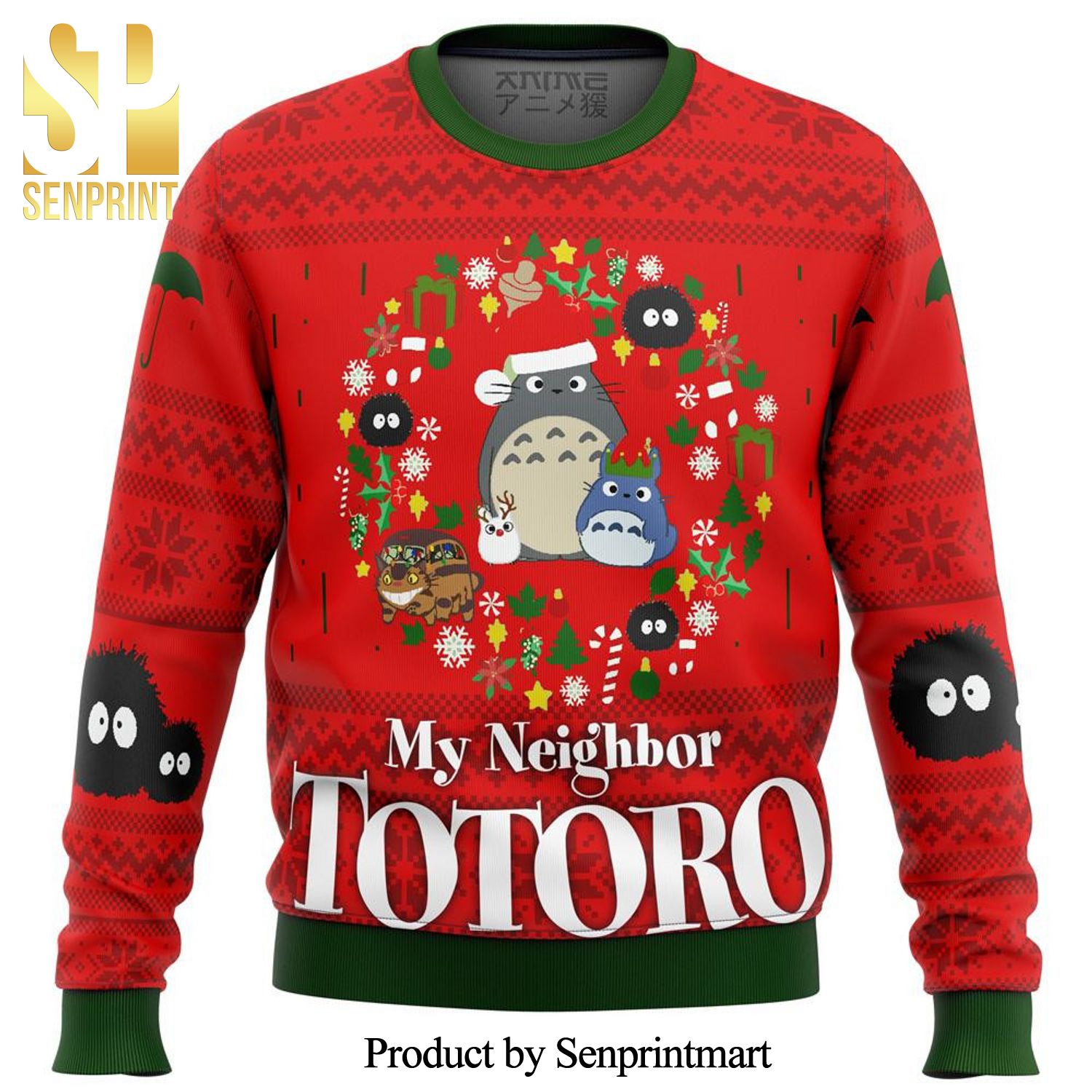 My Neighbor Totoro Anime Manga Premium Knitted Ugly Christmas Sweater