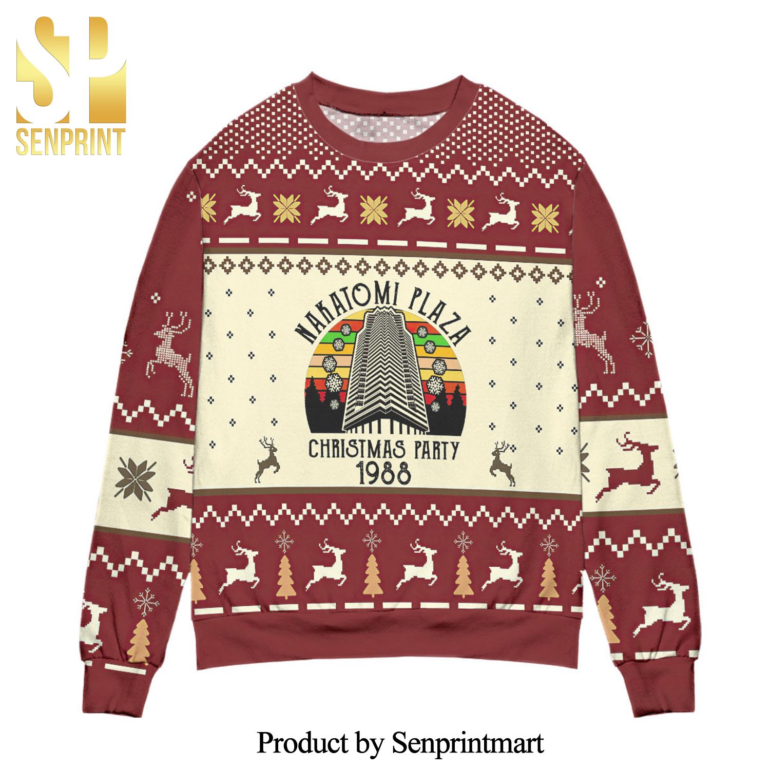 Nakatomi Plaza Christmas Party 1988 Knitted Ugly Christmas Sweater