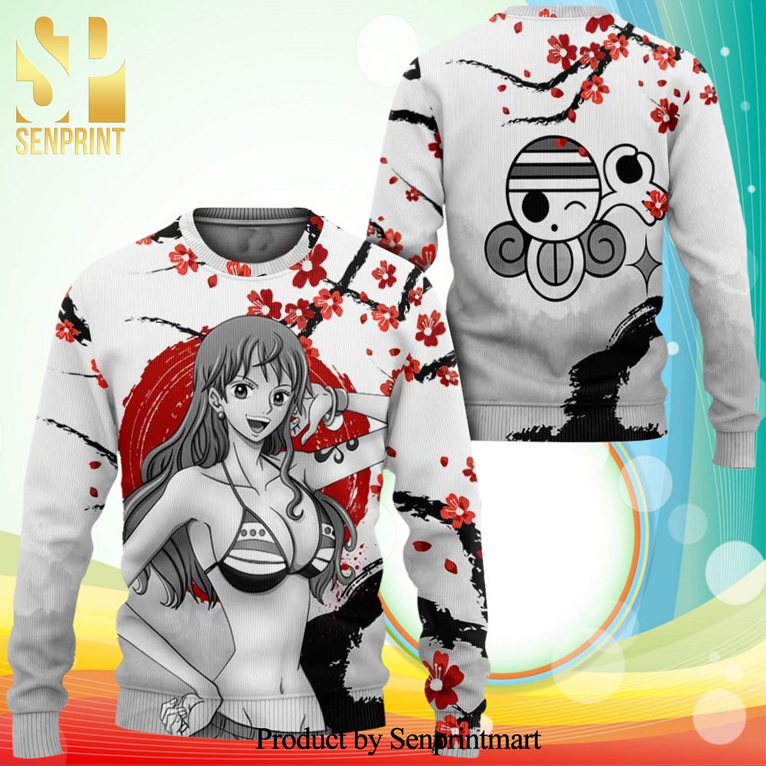 Nami Japan Style One Piece Anime Knitted Ugly Christmas Sweater