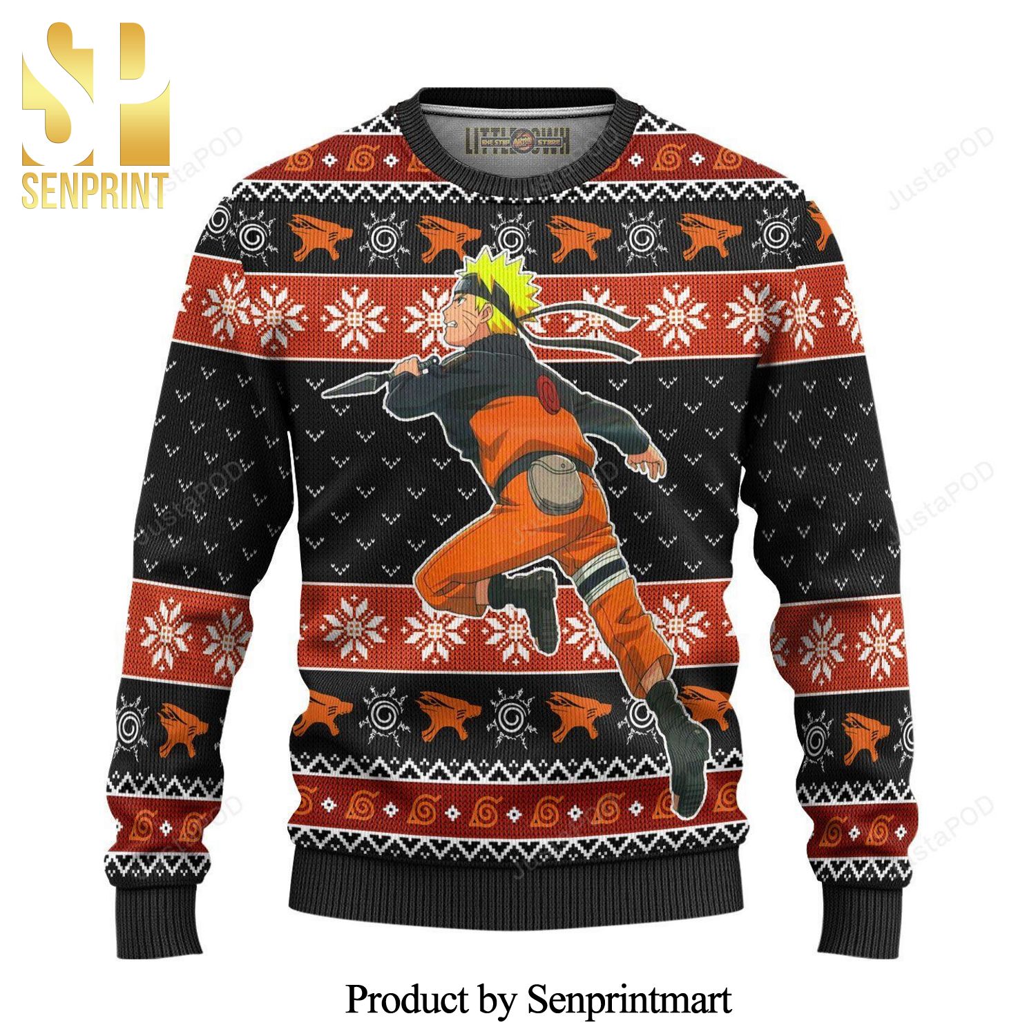 Naruto Uzumaki Naruto Shippuden Manga Anime Manga Knitted Ugly Christmas Sweater