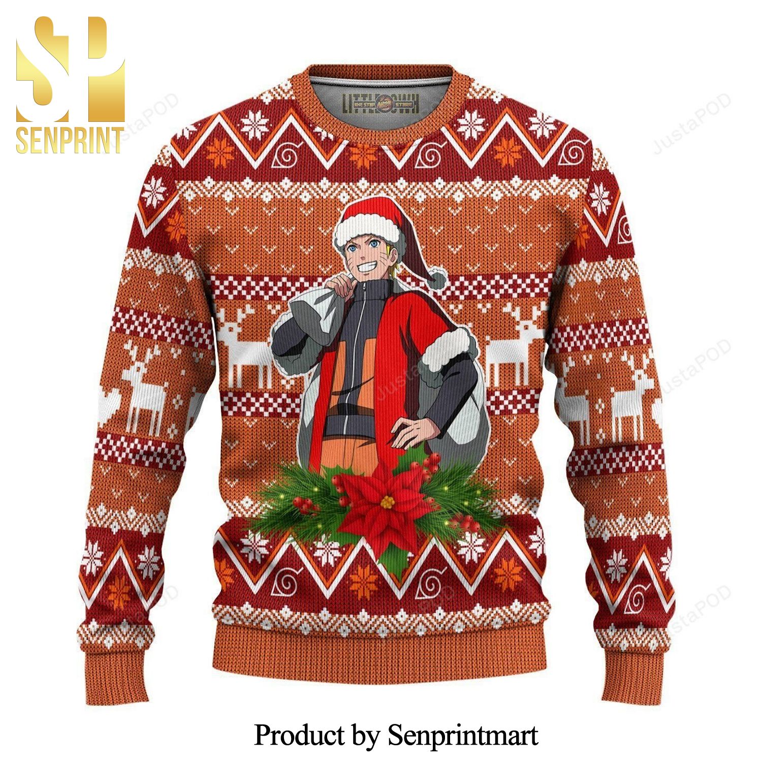 Naruto Uzumaki Naruto Shippuden Manga Anime Premium Knitted Ugly Christmas Sweater