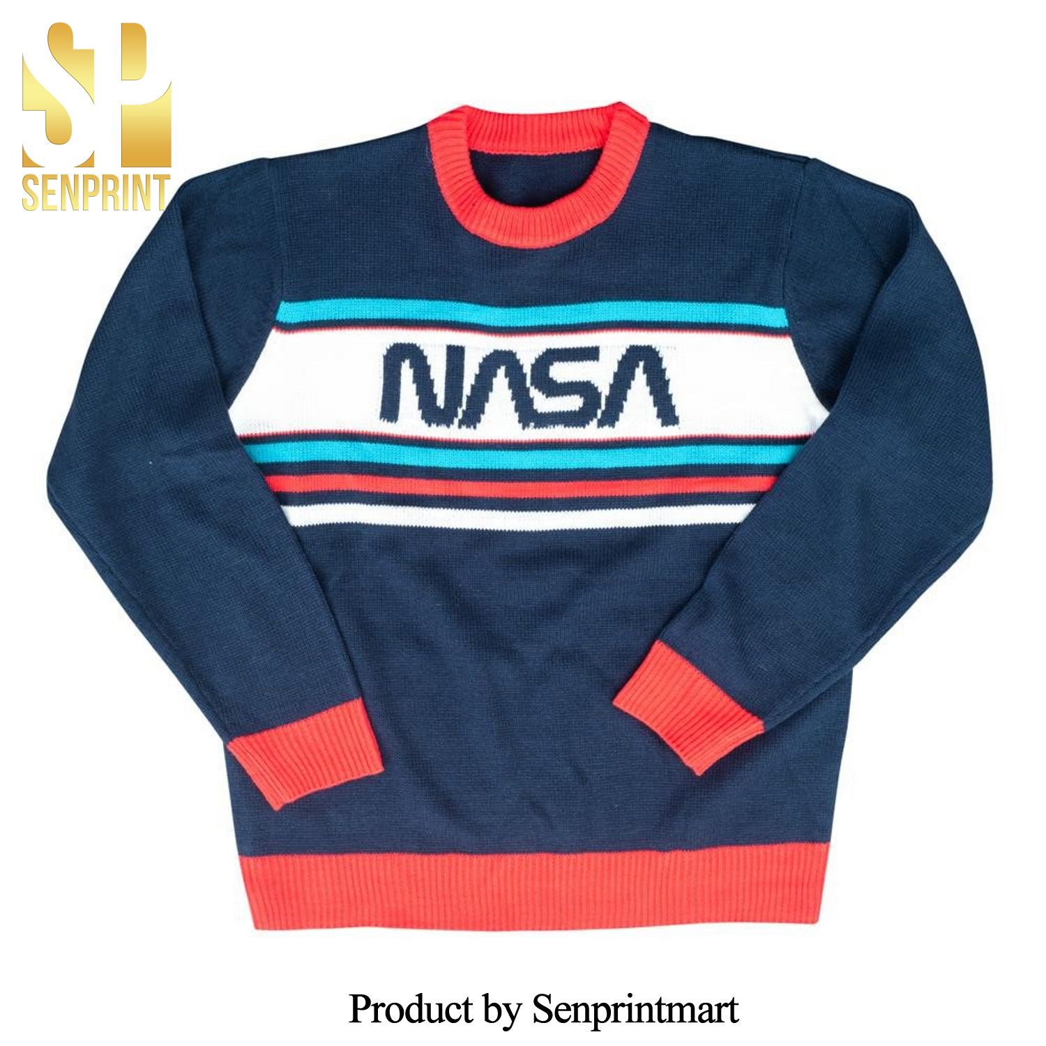 Nasa Retro Knitted Ugly Christmas Sweater