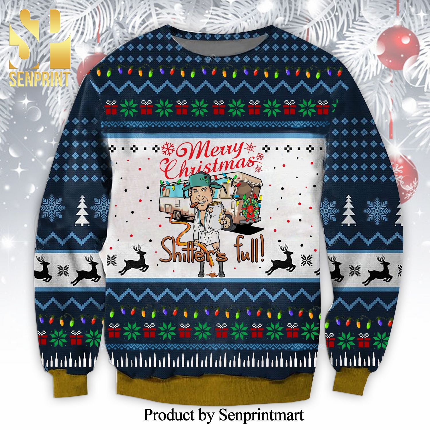 National Lampoon’s Christmas Vacation Shitter Was Full Knitted Ugly Christmas Sweater